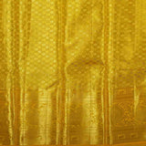 Greyish Yellow Brocade Silk Saree