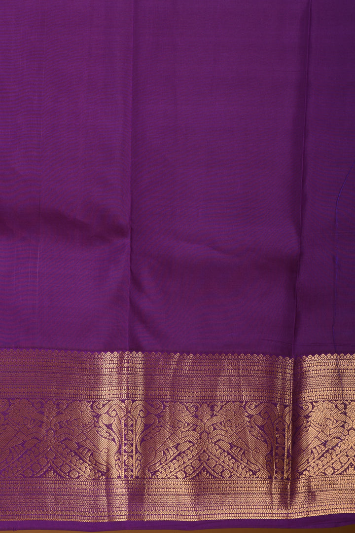 Pista green and Orchid Purple Traditional kanchi pure silk saree