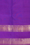 Milagai Pazham Red and Blue Violet Retta Patta Border pure kanchi silk saree