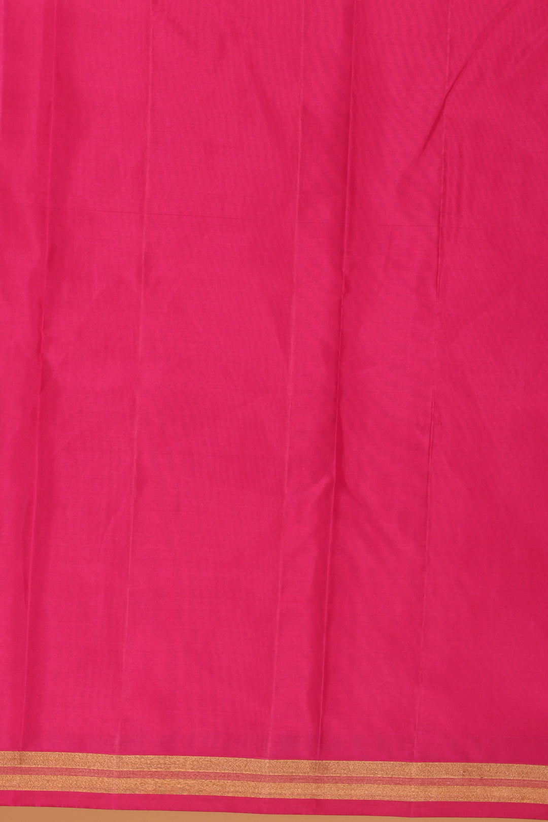 Bottle Green and Rani pink partly pleats pure kanjivaram silk saree