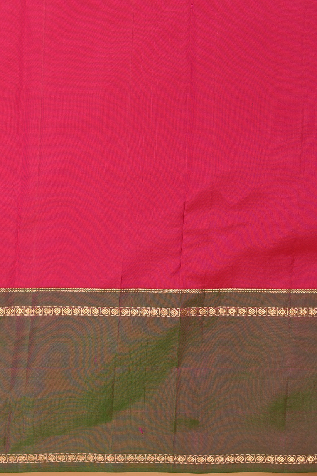 Dual Tone Pinkish Orange Ganga Jamuna Pure kanchi silk saree