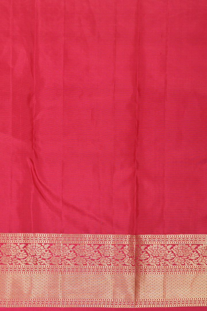 Black and Pink checked pure kanjivaram silk saree