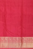 Black and Pink checked pure kanjivaram silk saree