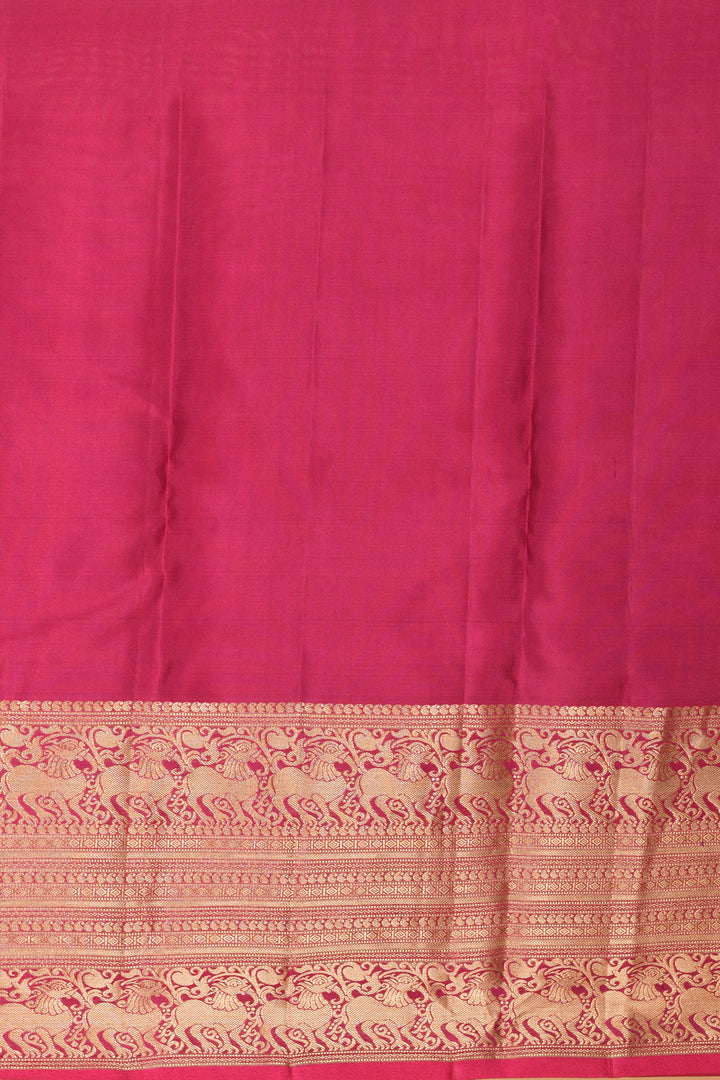 Wine purple and Magenta Traditional pure kanchi silk saree
