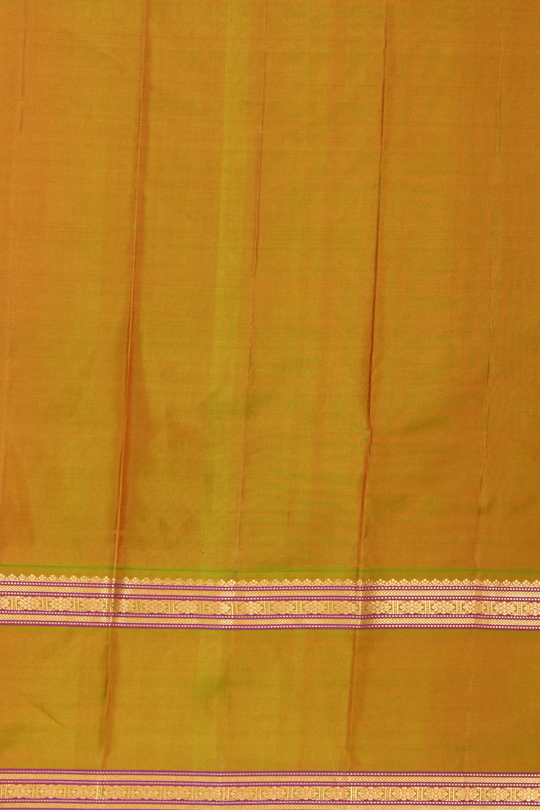Dual Tone Pink and Dual Tone Green Retta Patta Border pure kanchi silk saree