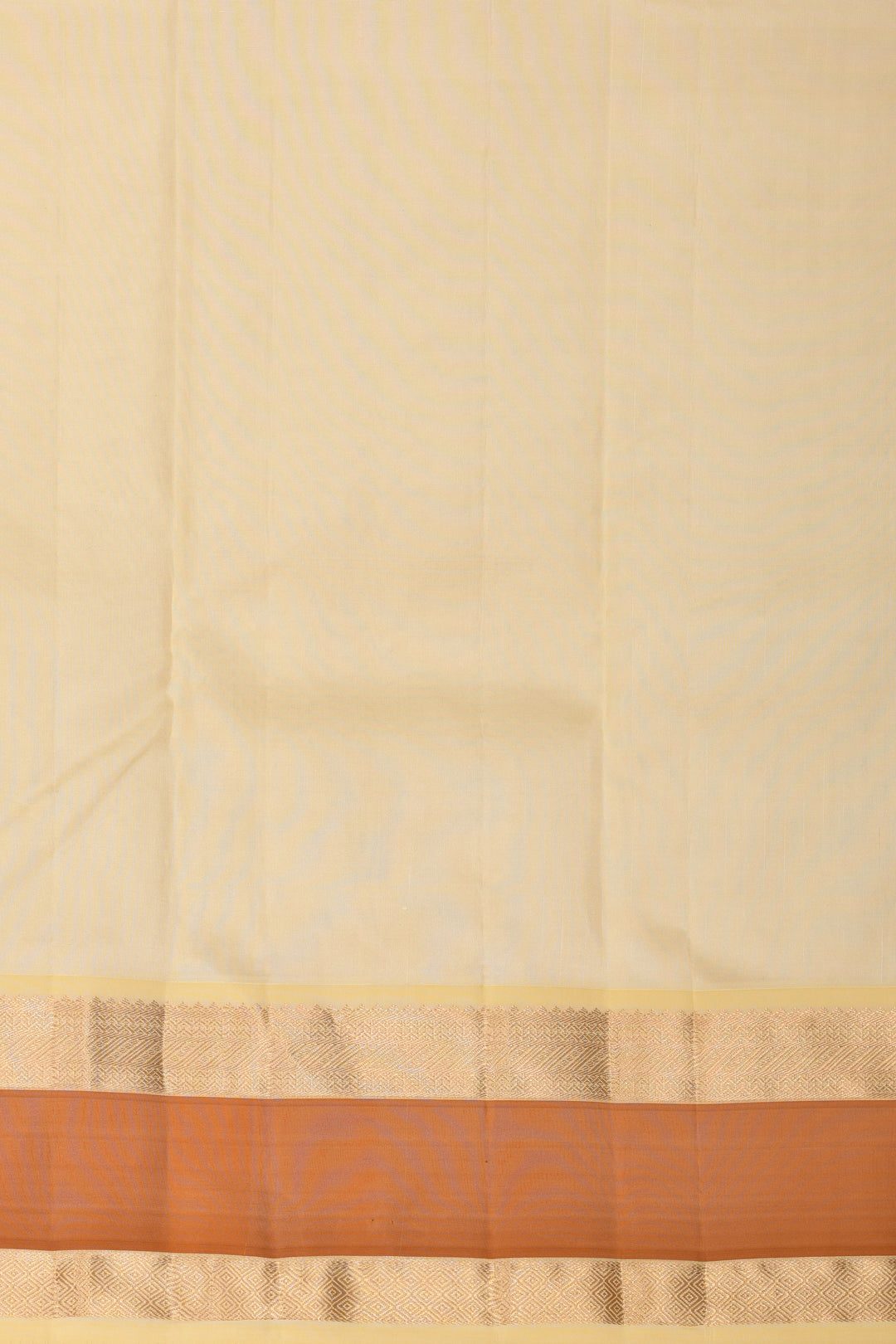 Ultra Violet and Pastel Cream Yellow Retta Patta Temple Border pure kanchi silk saree