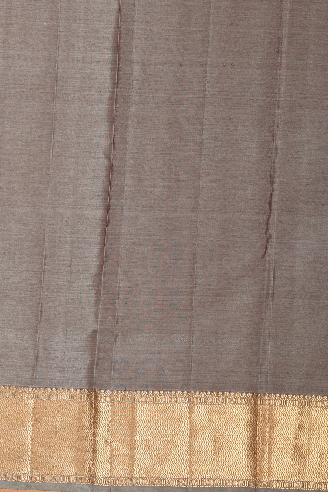 Steel Grey Butta pure kanjivaram silk saree