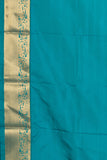 Offwhite Teal Semi Silk Saree