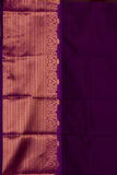 Mustard Purple Semi Silk Saree