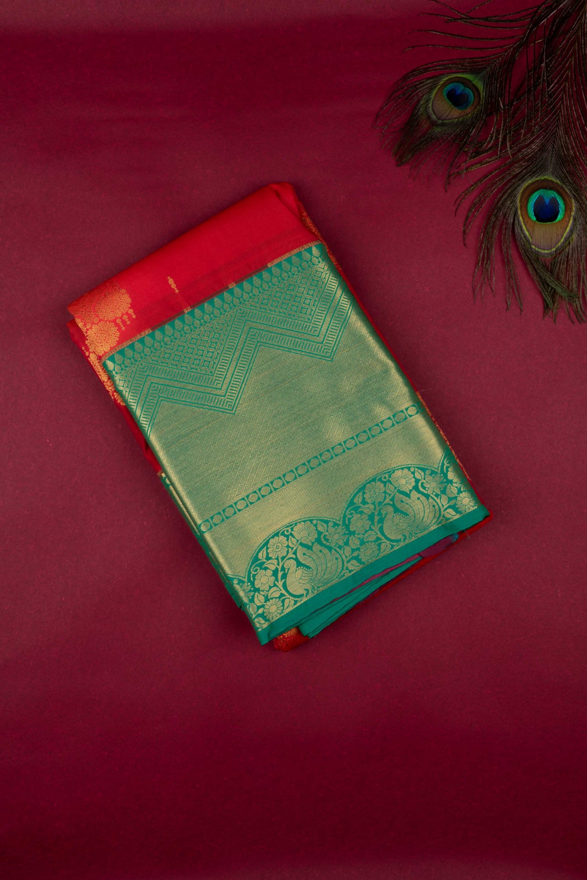 Red Rich Semi Silk Saree