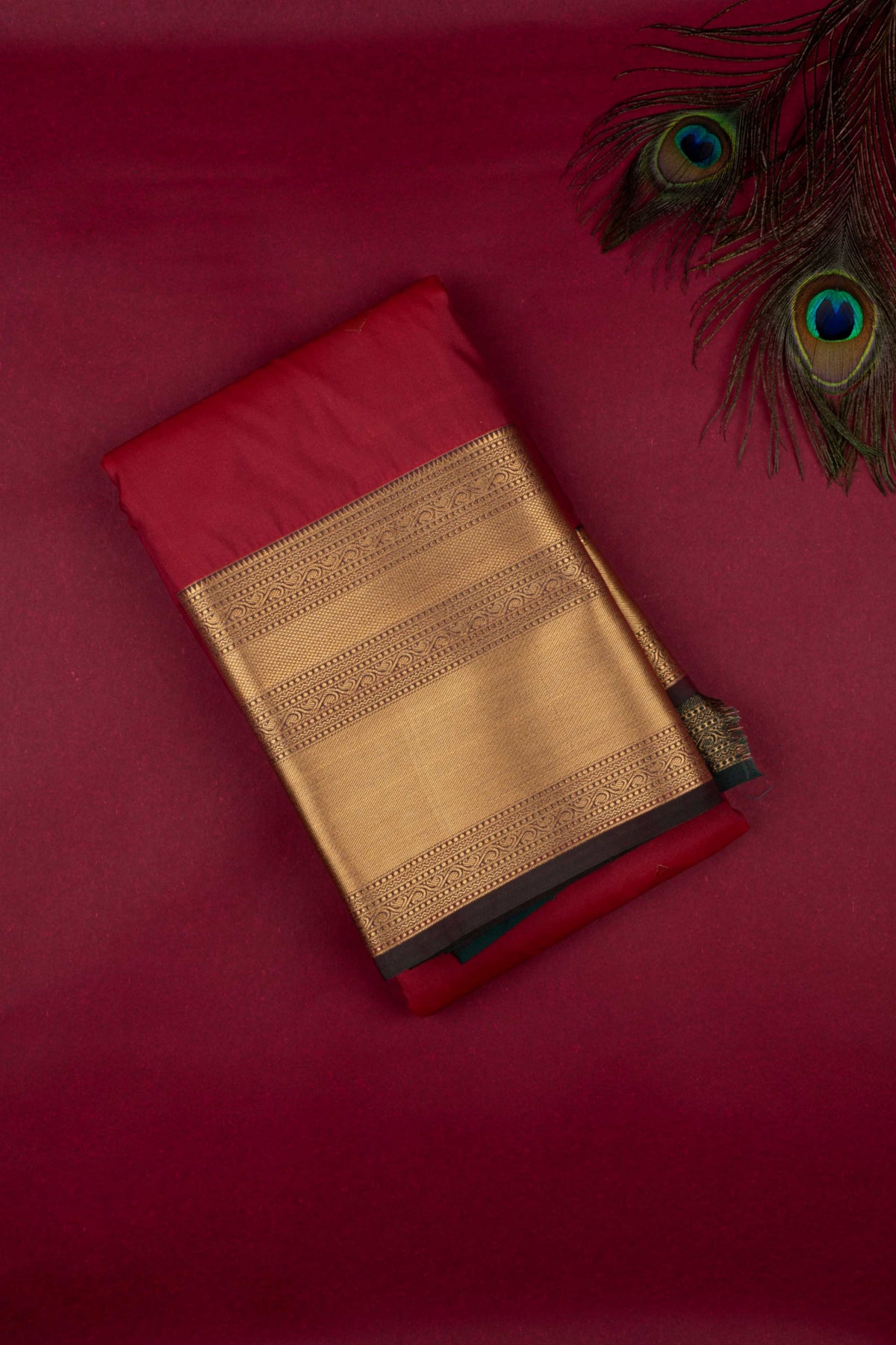 Maroon Semi Silk Saree