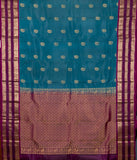 Greyish Blue Pure Touch Silk Saree