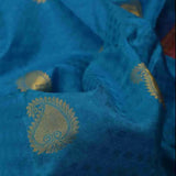 Blue Saree With Pink Blouse