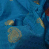 Blue Saree With Pink Blouse