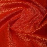 Red Saree With Golden Border