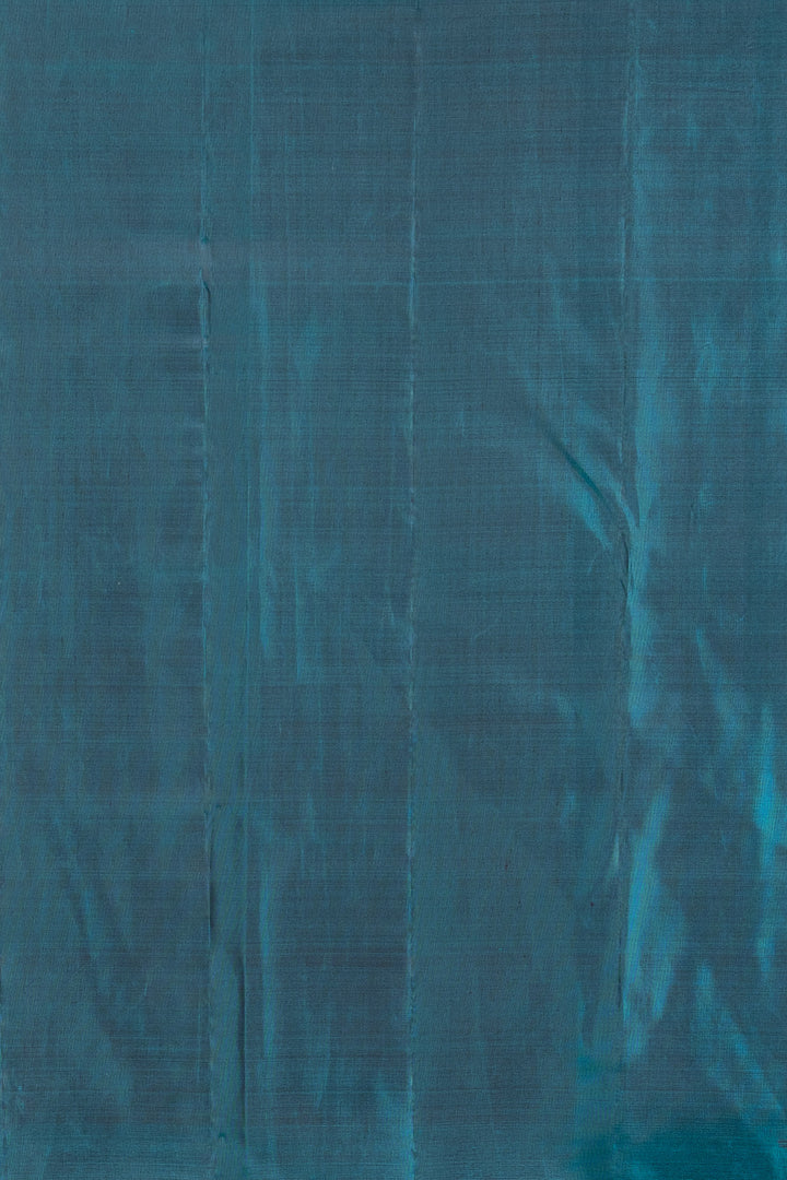 Biscuit Brown And Teal Pure Soft Silk Saree