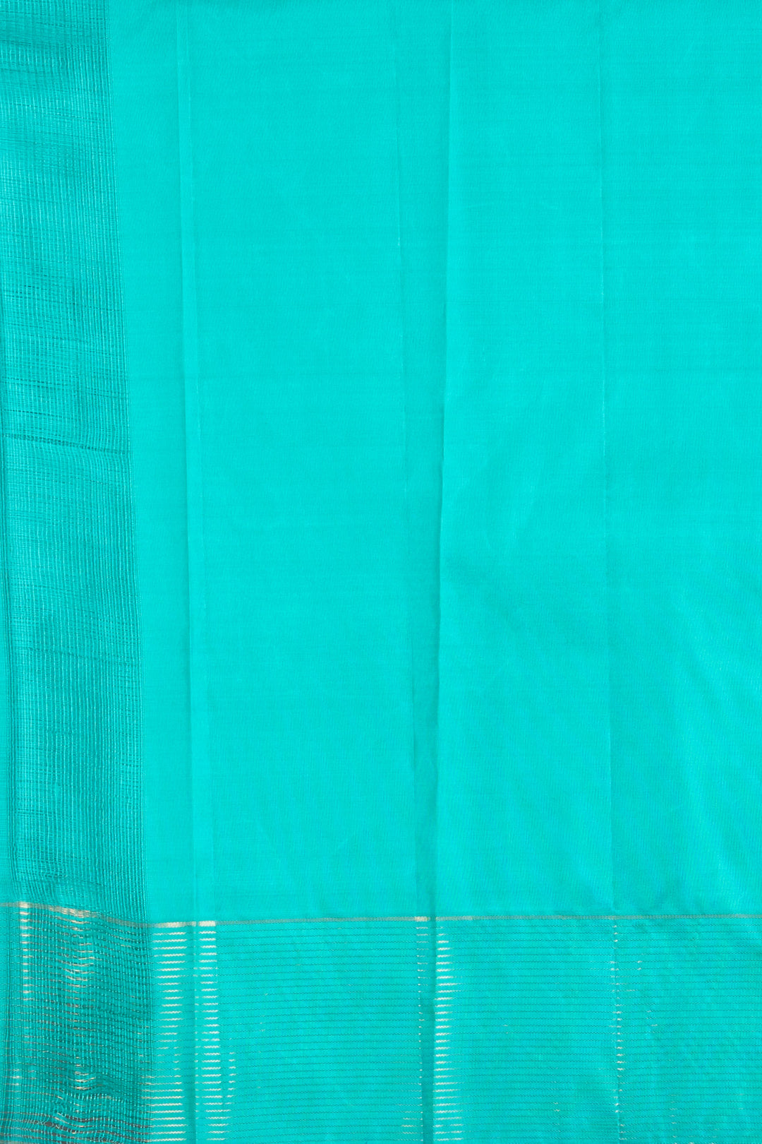Moss Green And Turquiose Pure Soft Silk Saree