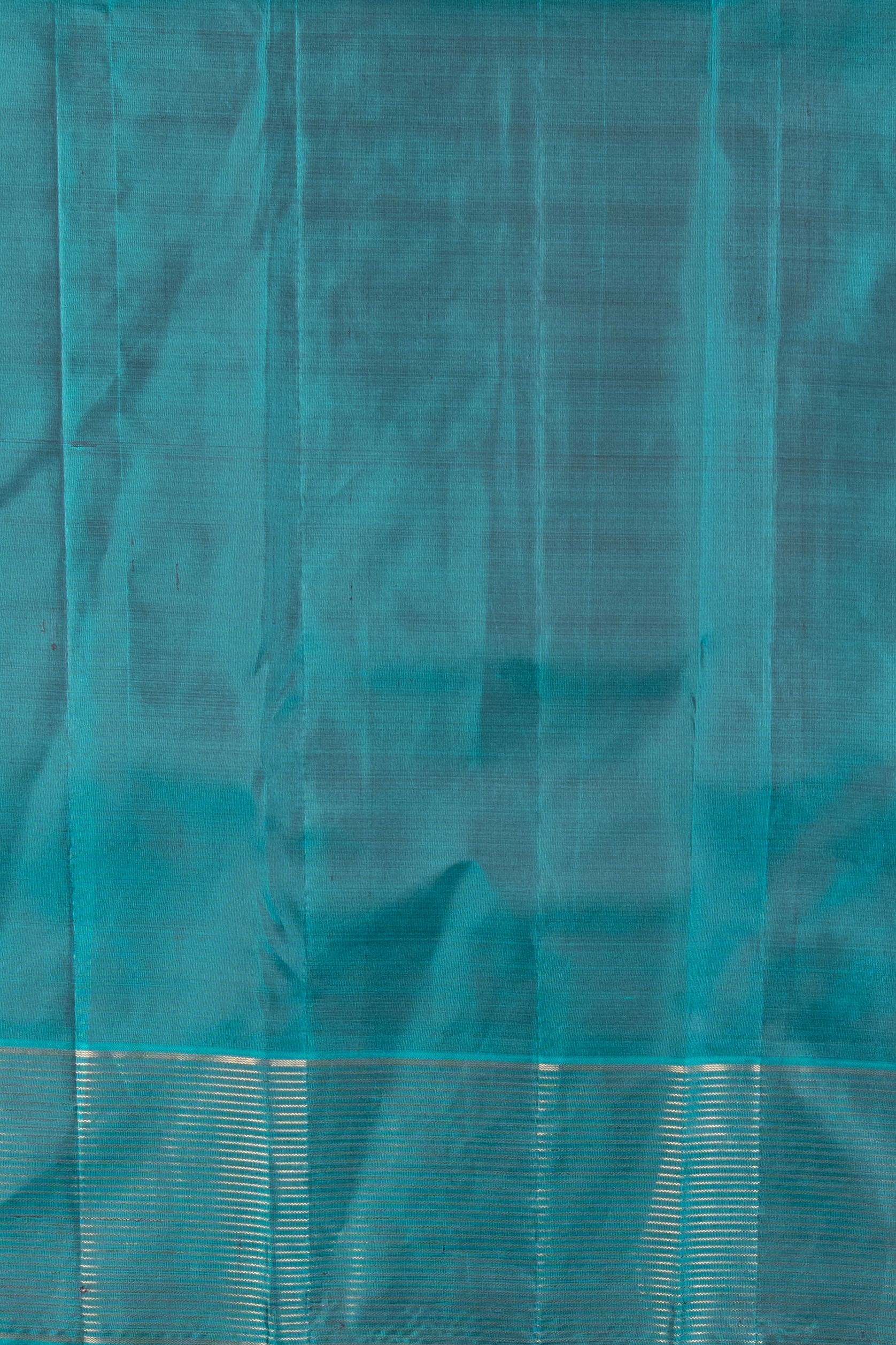Basil Green And Teal Green Pure Soft Silk Saree