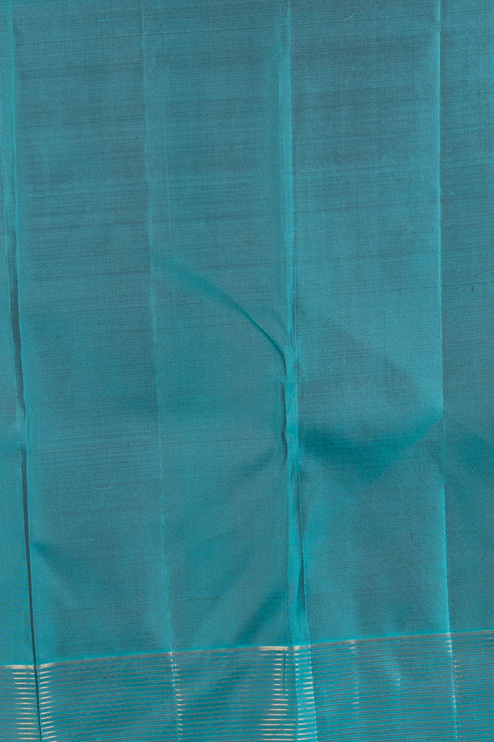 Warm Greay And Teal Pure Soft Silk Saree