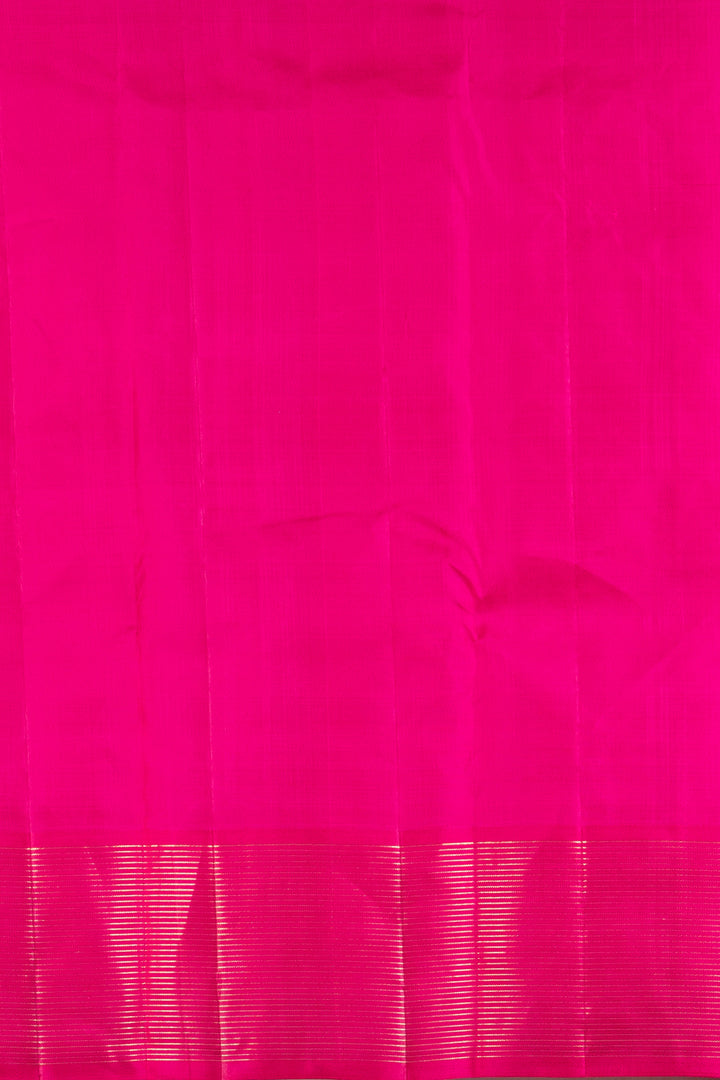 Peacock Blue And Pink Vairaoosi Silk Saree