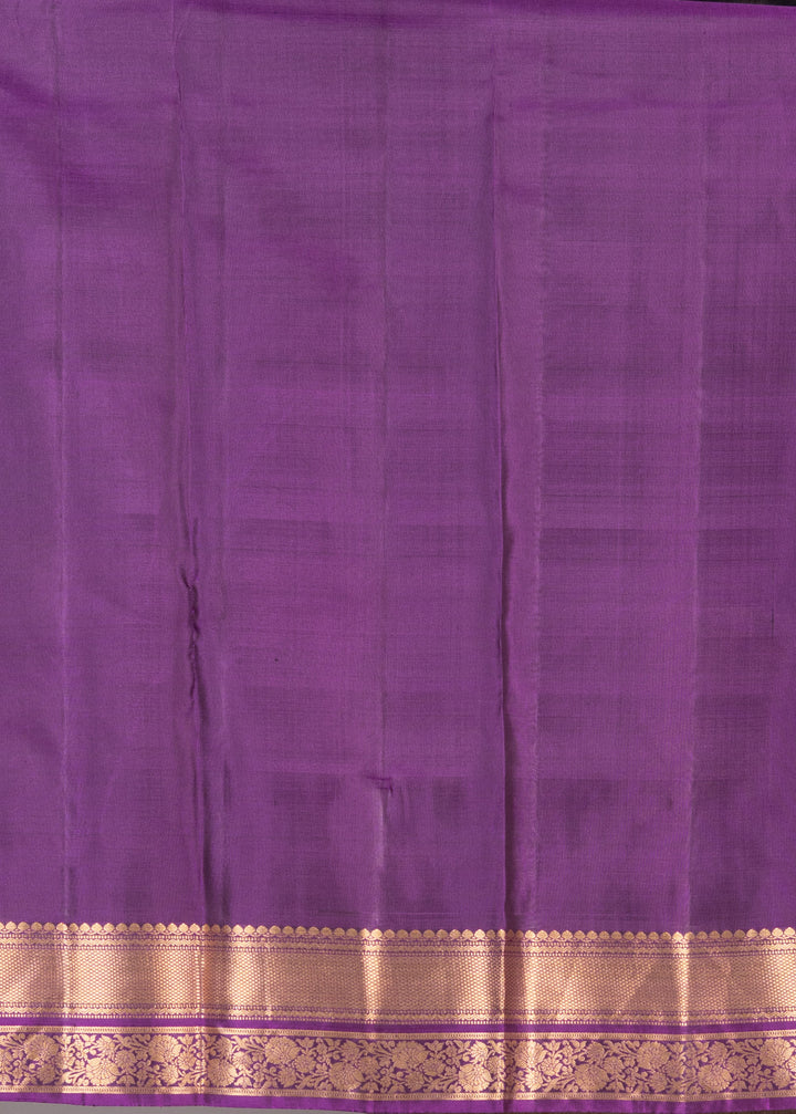 Rani Pink And Purple Korvai Silk Saree