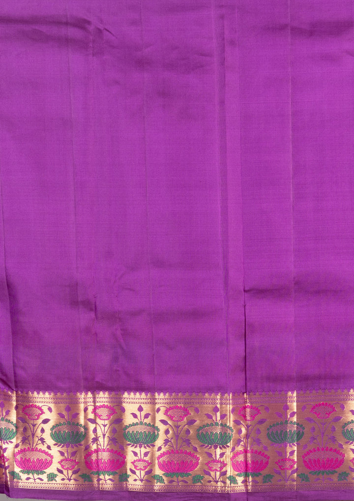 Lilac And Purple Paithini Kanji Silk Saree