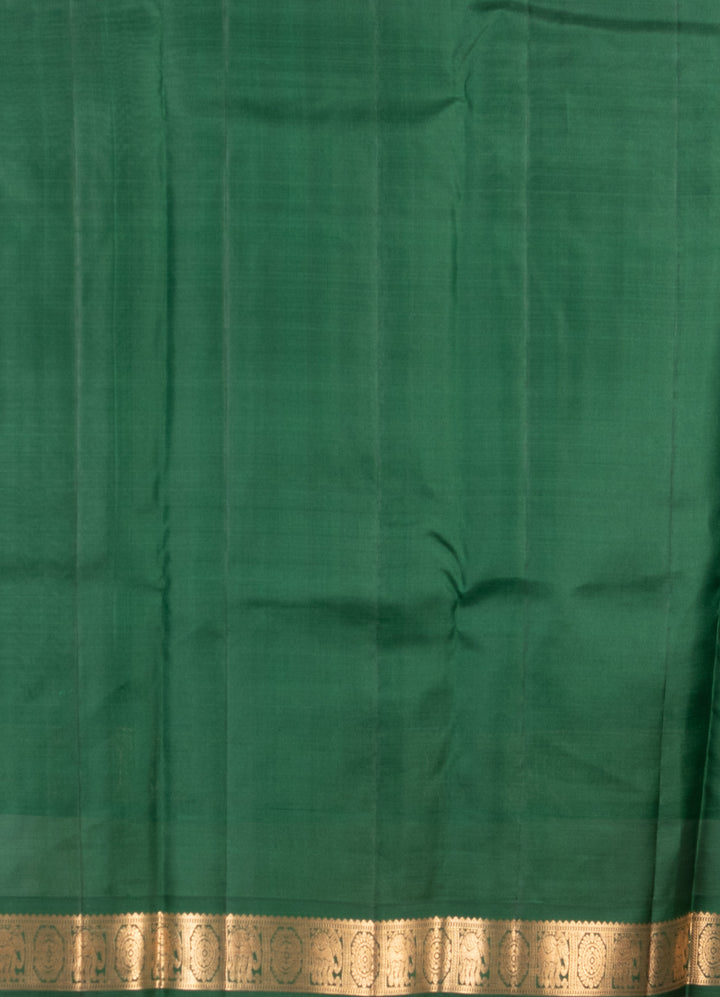 Dual Tone Pink And Green Zari Checked Silk Saree