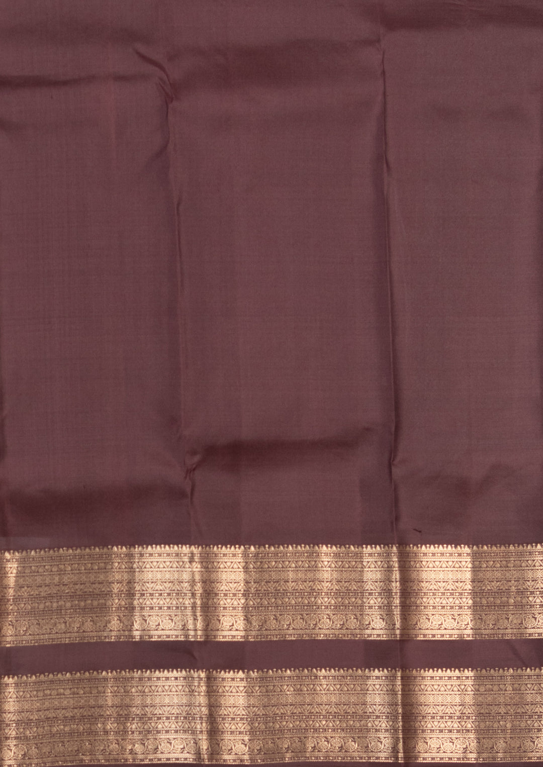 Rust Orange And Brown Retta Petu Kanjivaram Silk Saree