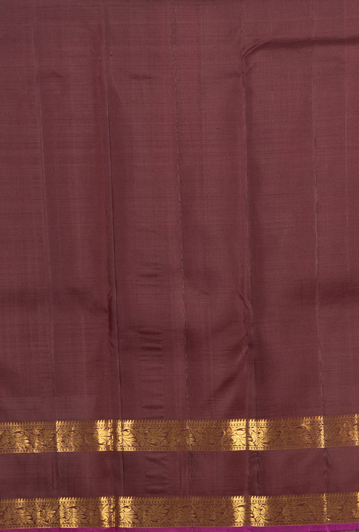 Lavender And Brown Vintage Kanji Silk Saree