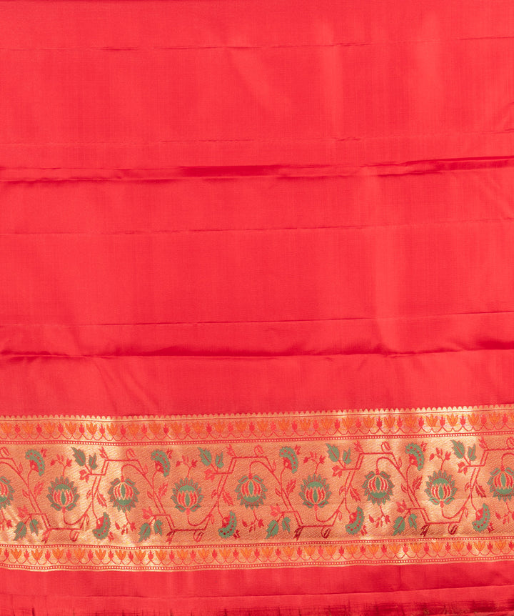 Yellow And Red Paithani Kanjipuram Silk Saree