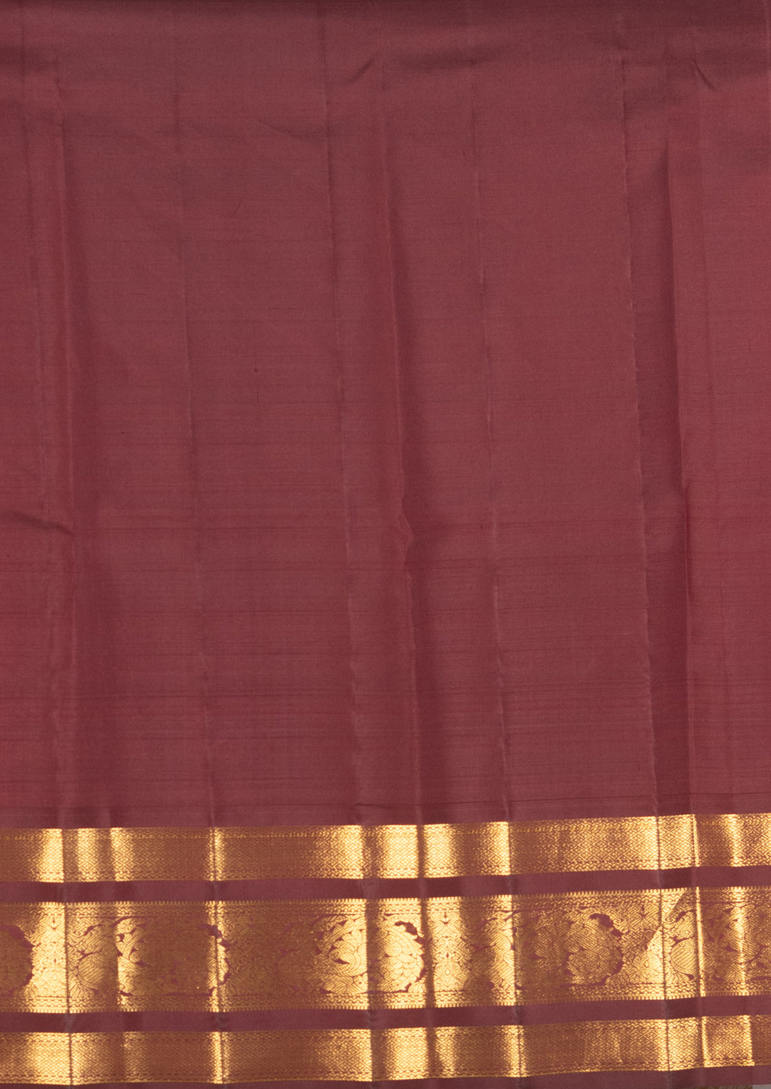 Rust Orange And Brown Vintage Kanchi Silk Saree