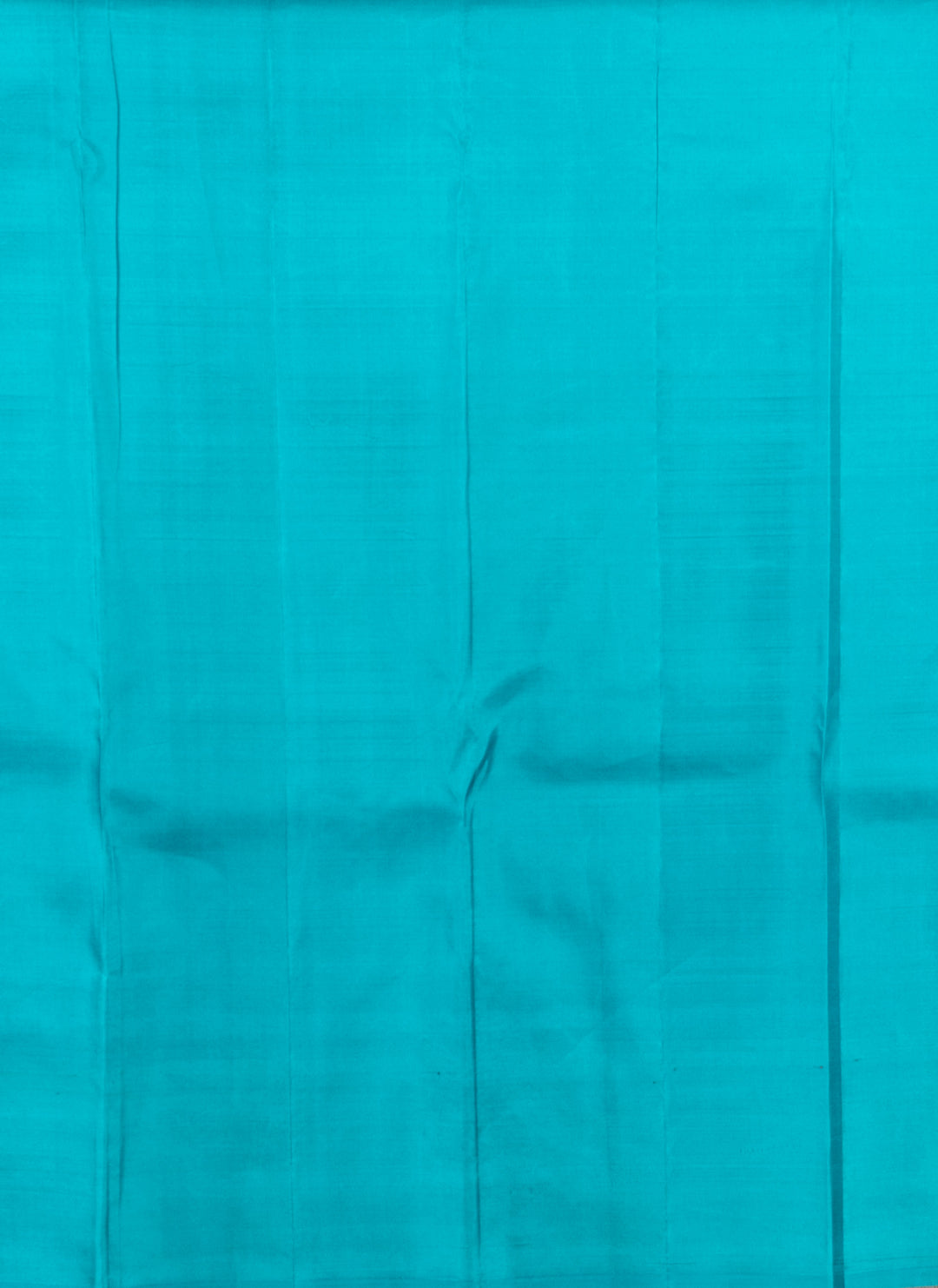Peach And Teal Borderless Kachi Silk Saree