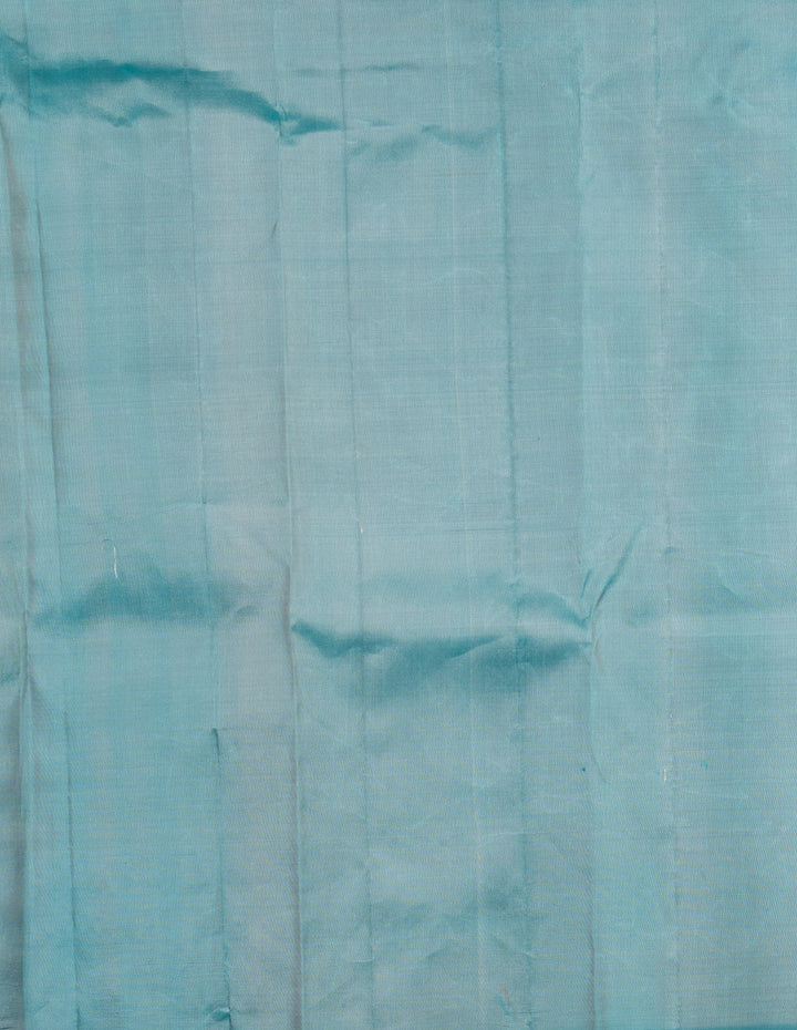 Grey And Aanadha Blue  Brocade Kanjipuram Saree