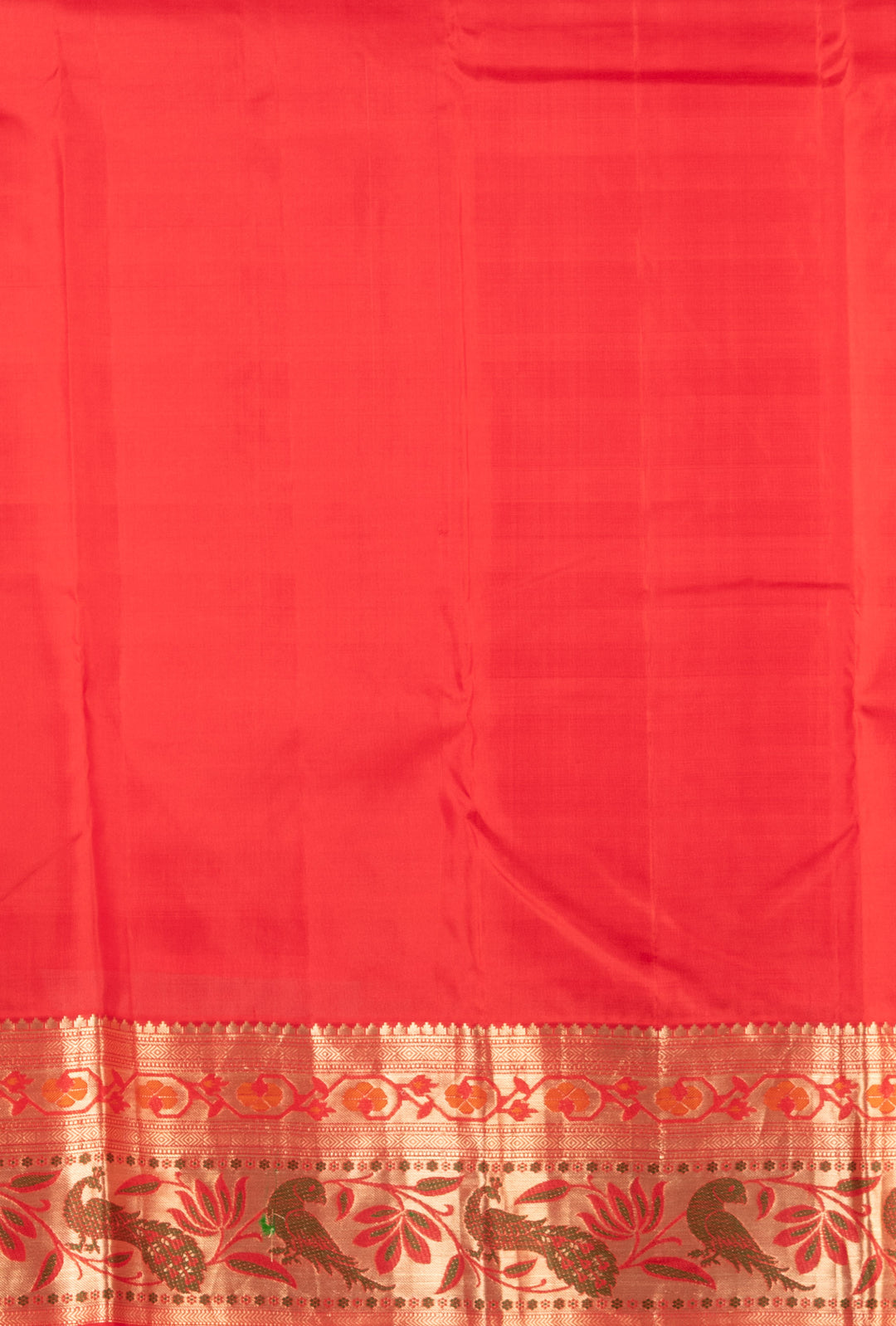Rose Pink And Red Piathani Silk Saree