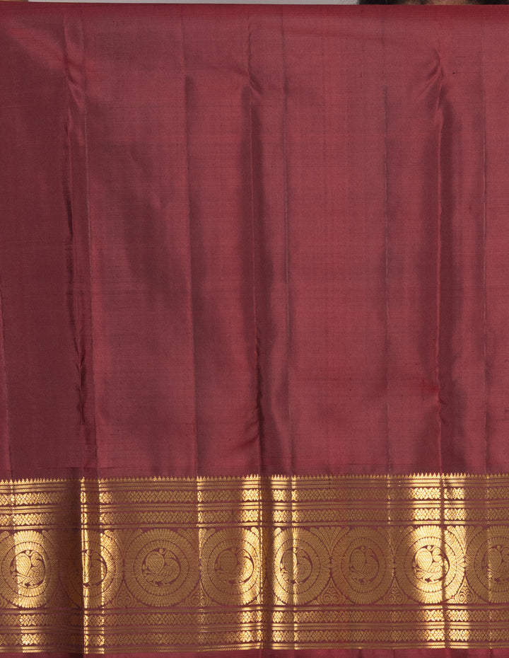 Green And Brown Heirloom Kanjipuram Silk Saree