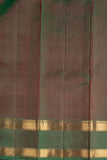 Red and green retta pettu silk saree