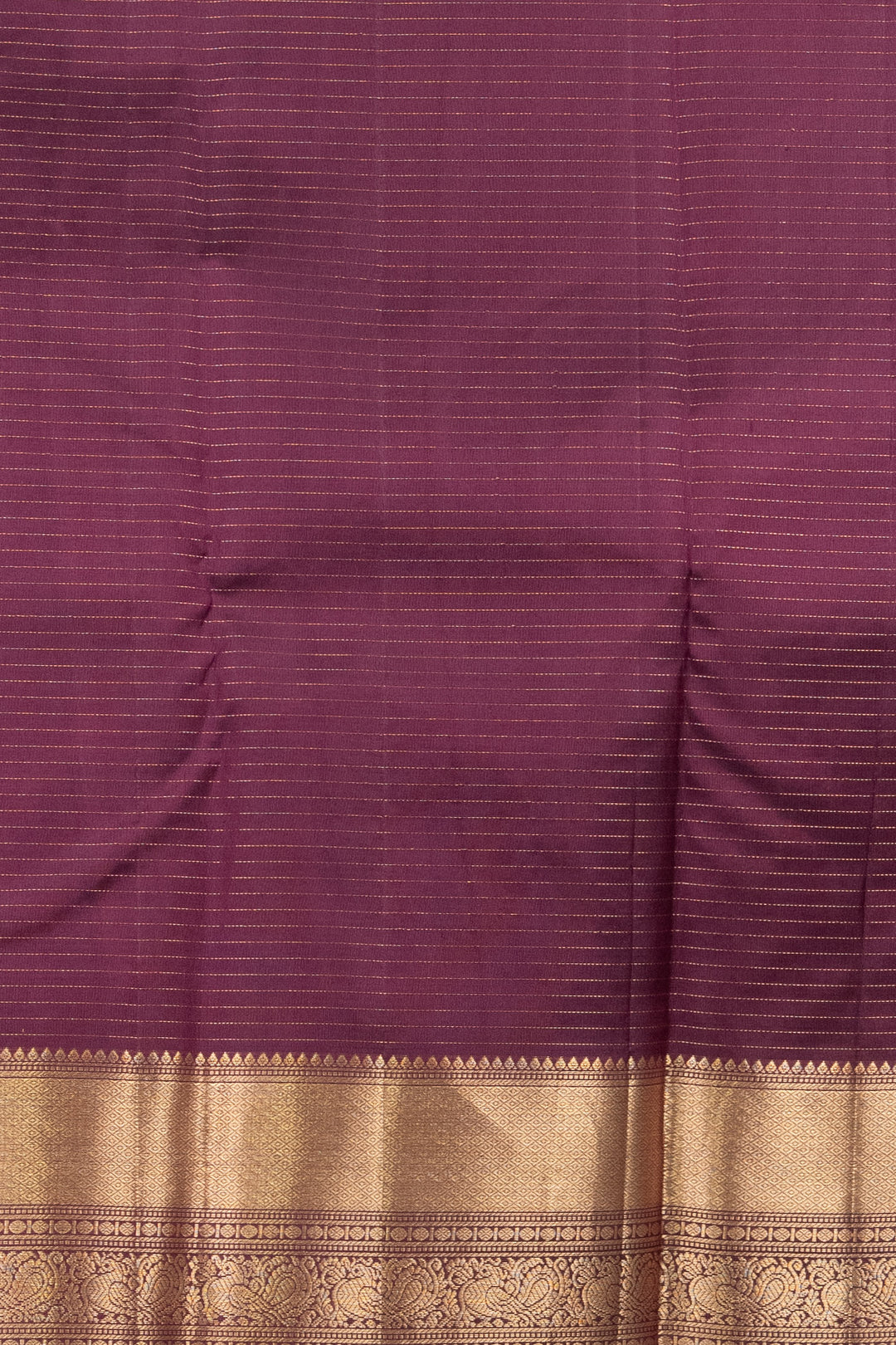 Wine Purple Zari Checked Kanchi silk saree