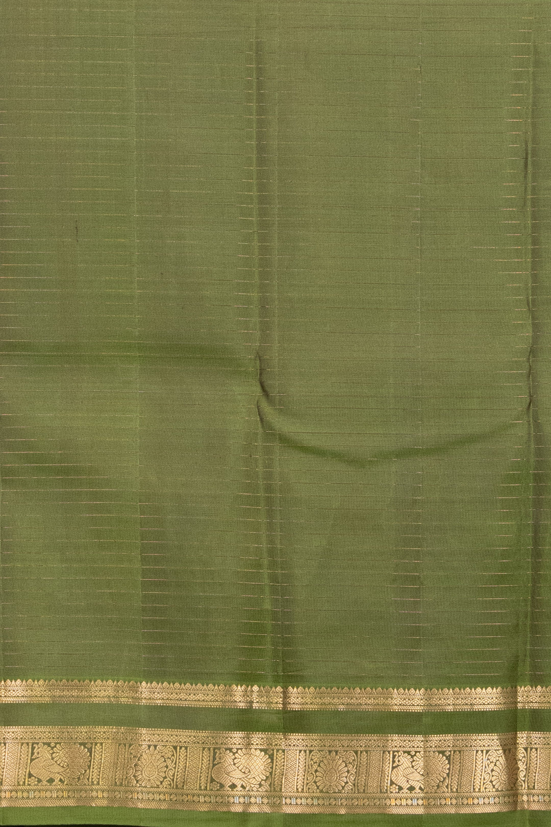 Mehendi green zari checked silk saree