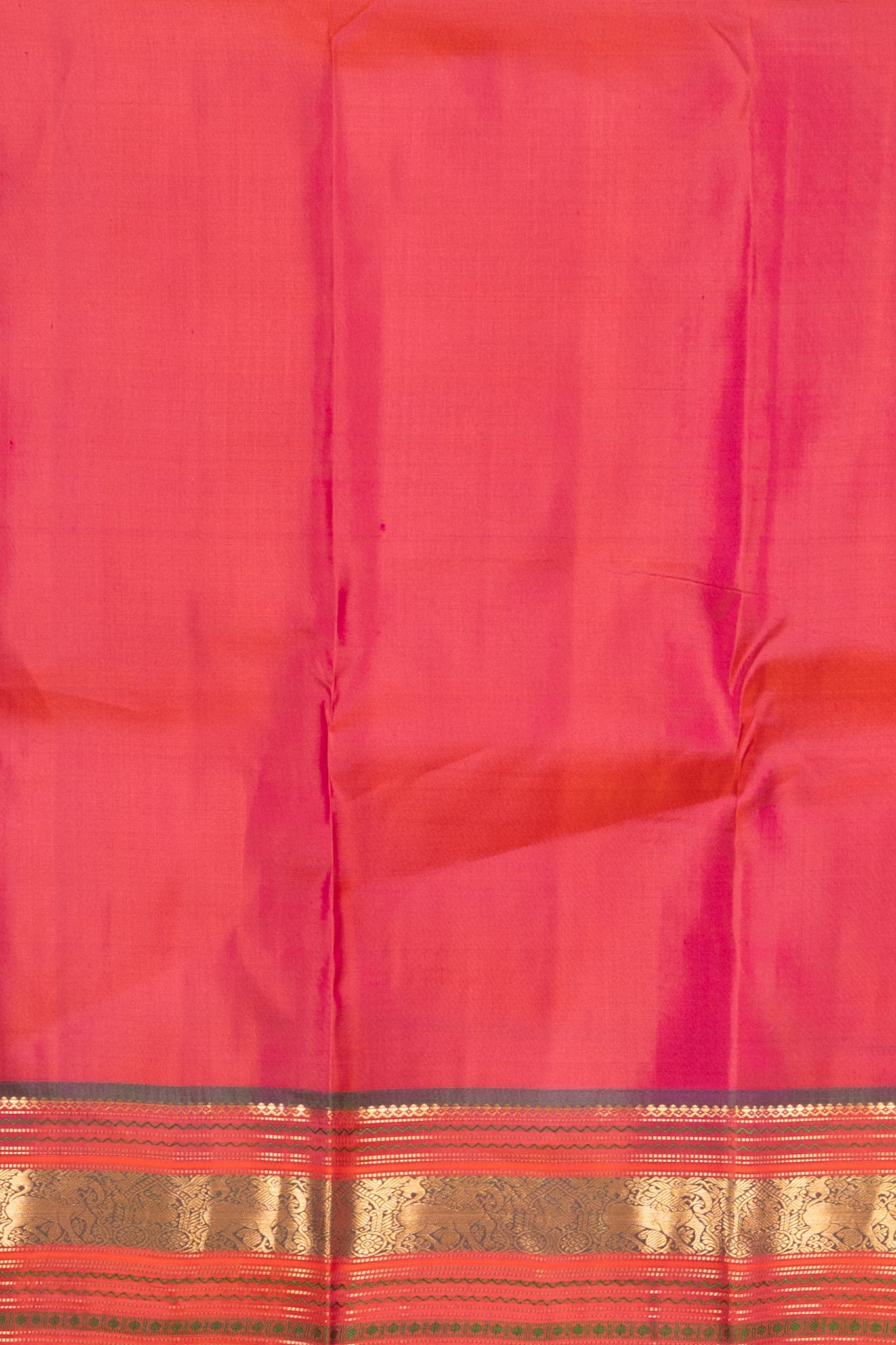 Rich Violet and Dual tone orange Kanjivaram silk saree