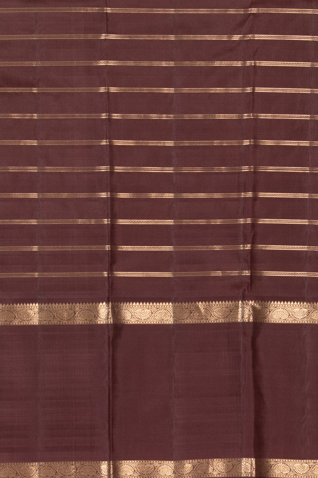 Magenta and Brown Retta petu pure silk Kanji silk saree