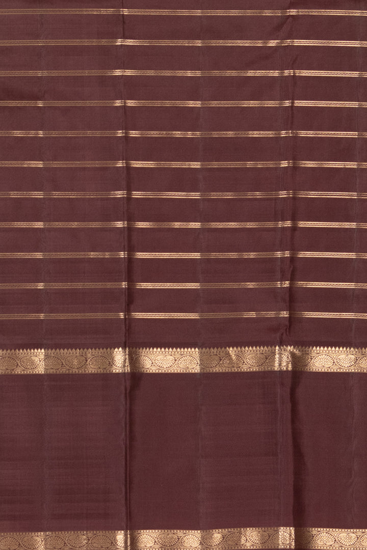 Magenta and Brown Retta petu pure silk Kanji silk saree