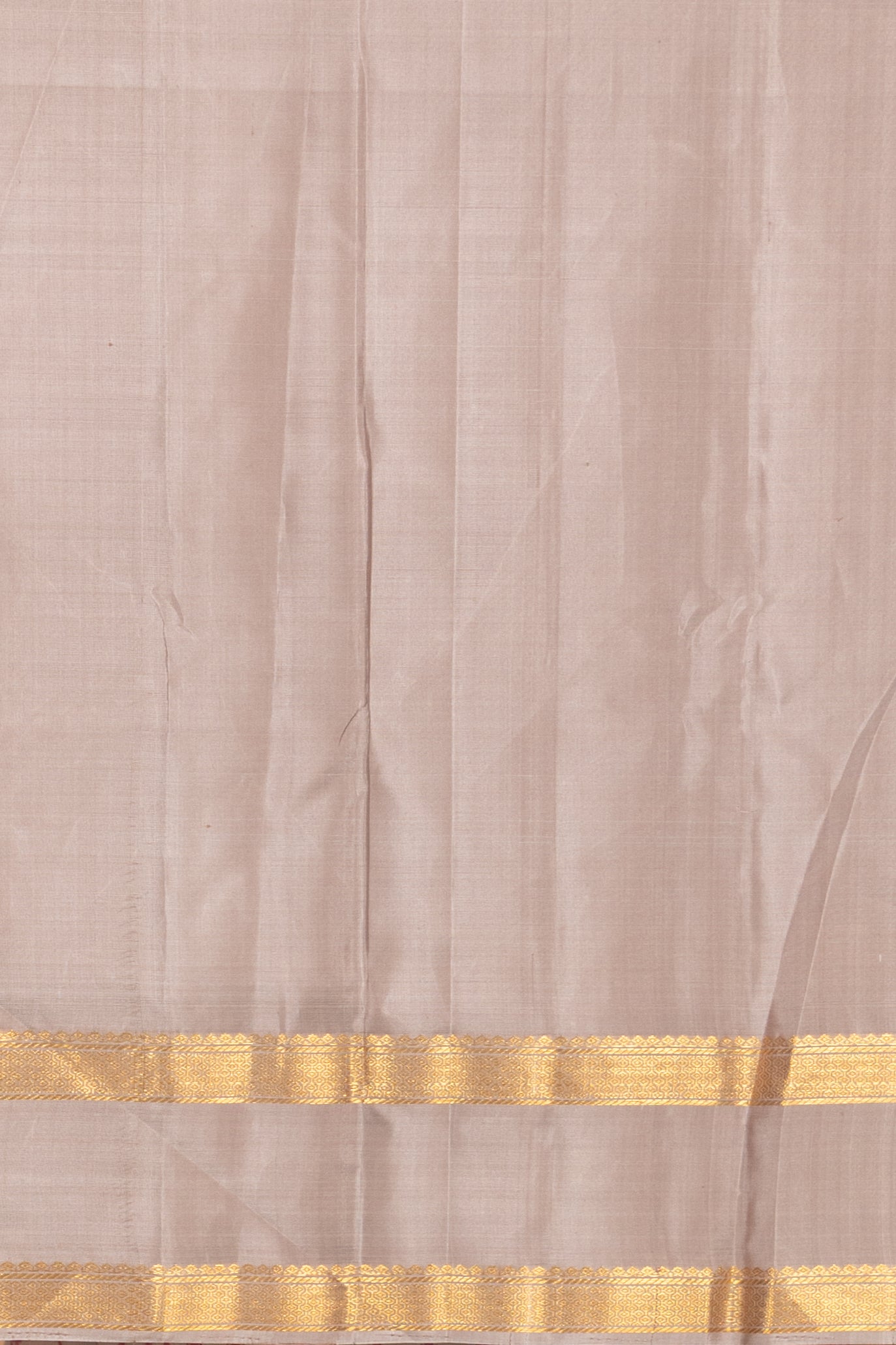 Coffee Brown and Ash Grey Retta petu pure Kanjivaram Silk saree