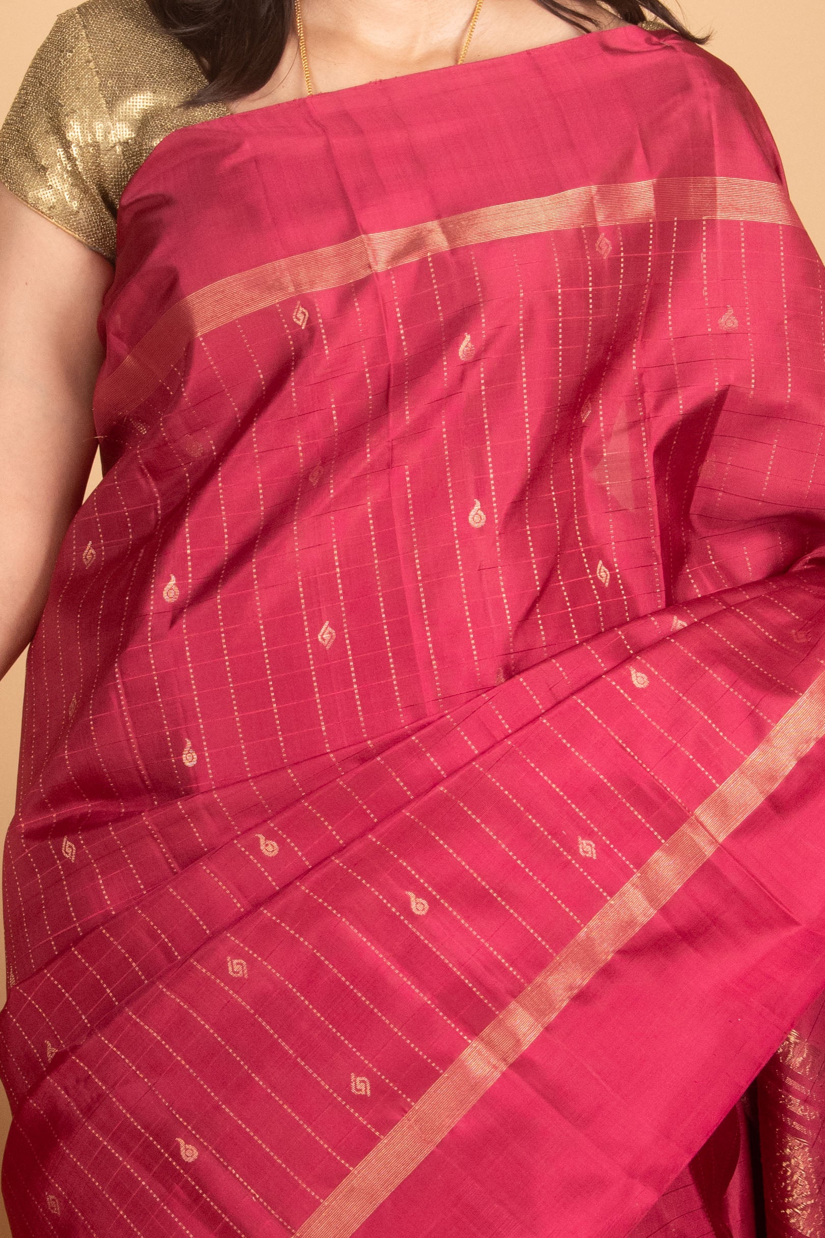 Hibiscus Pink Soft Silk Saree