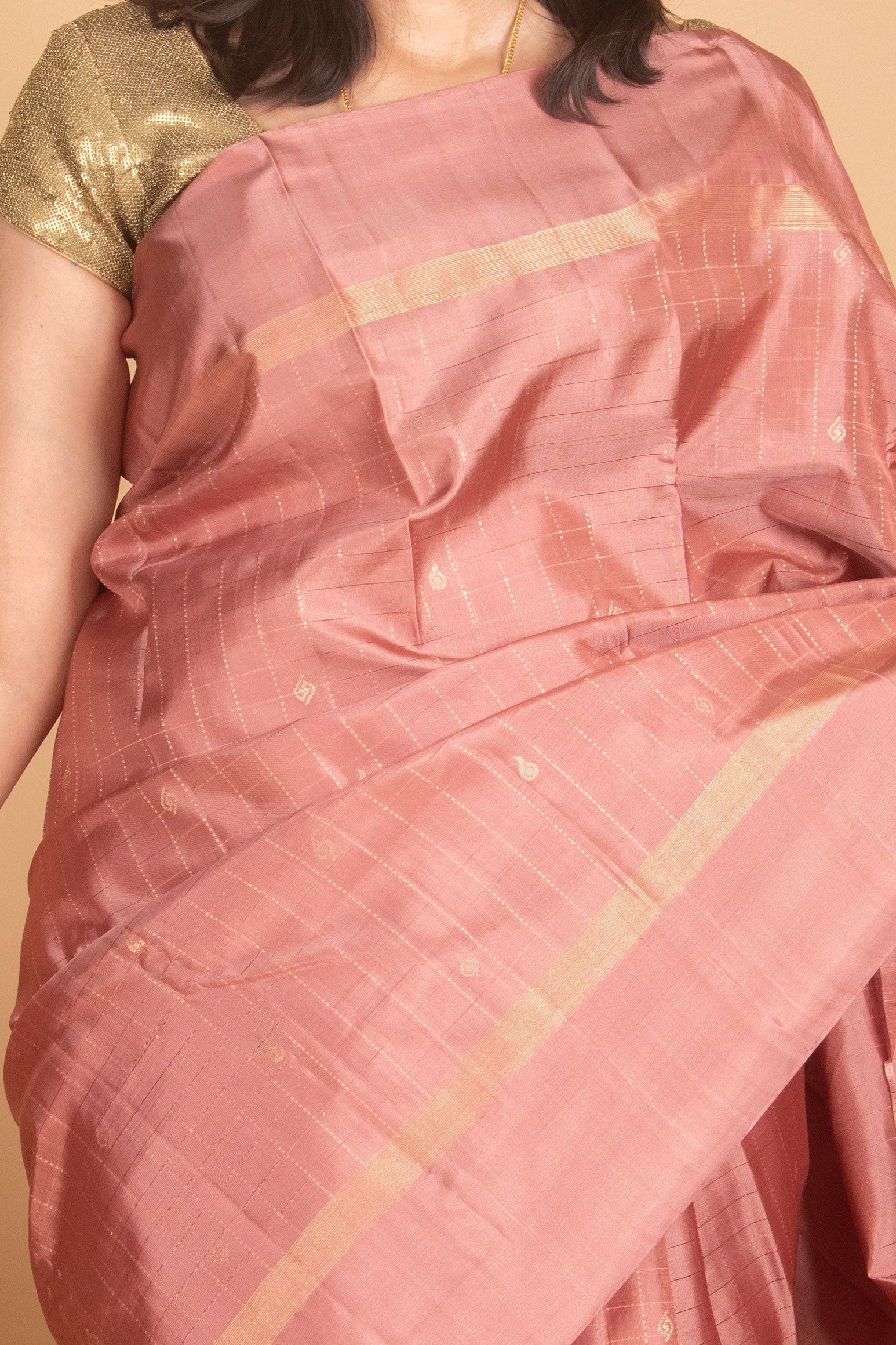 Dusky Pink Soft Silk Saree