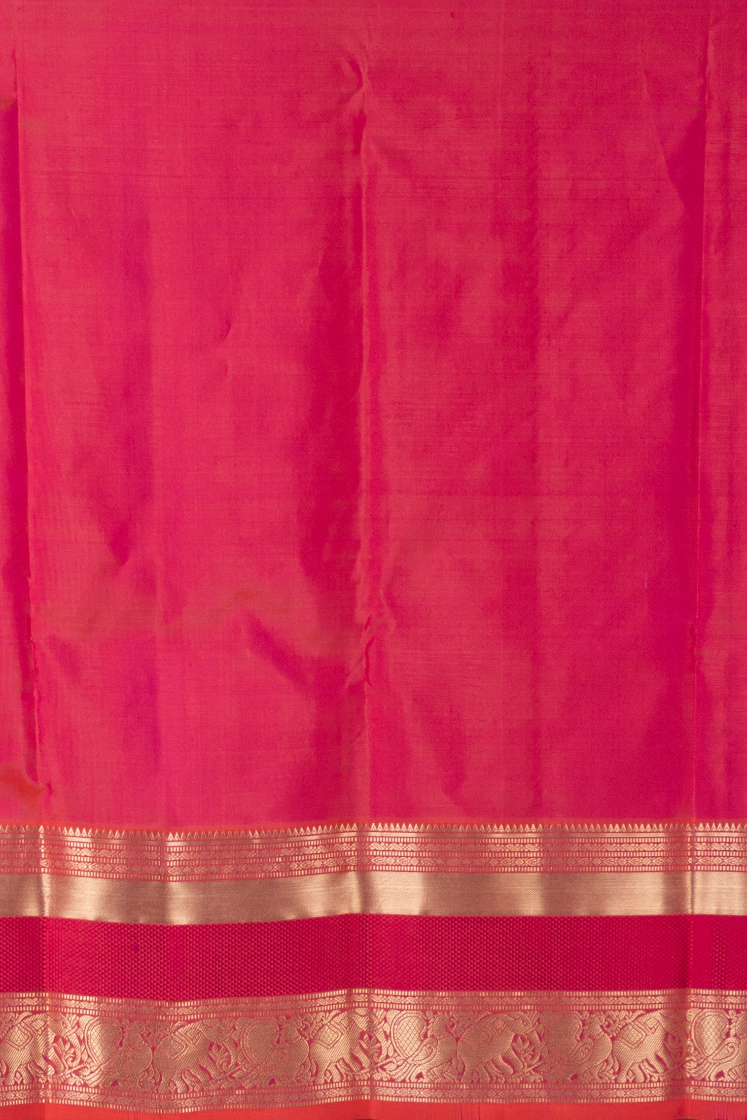 Plum Purple and Dual Tone Orange Traditional Pure Kanjivaram Silk Saree