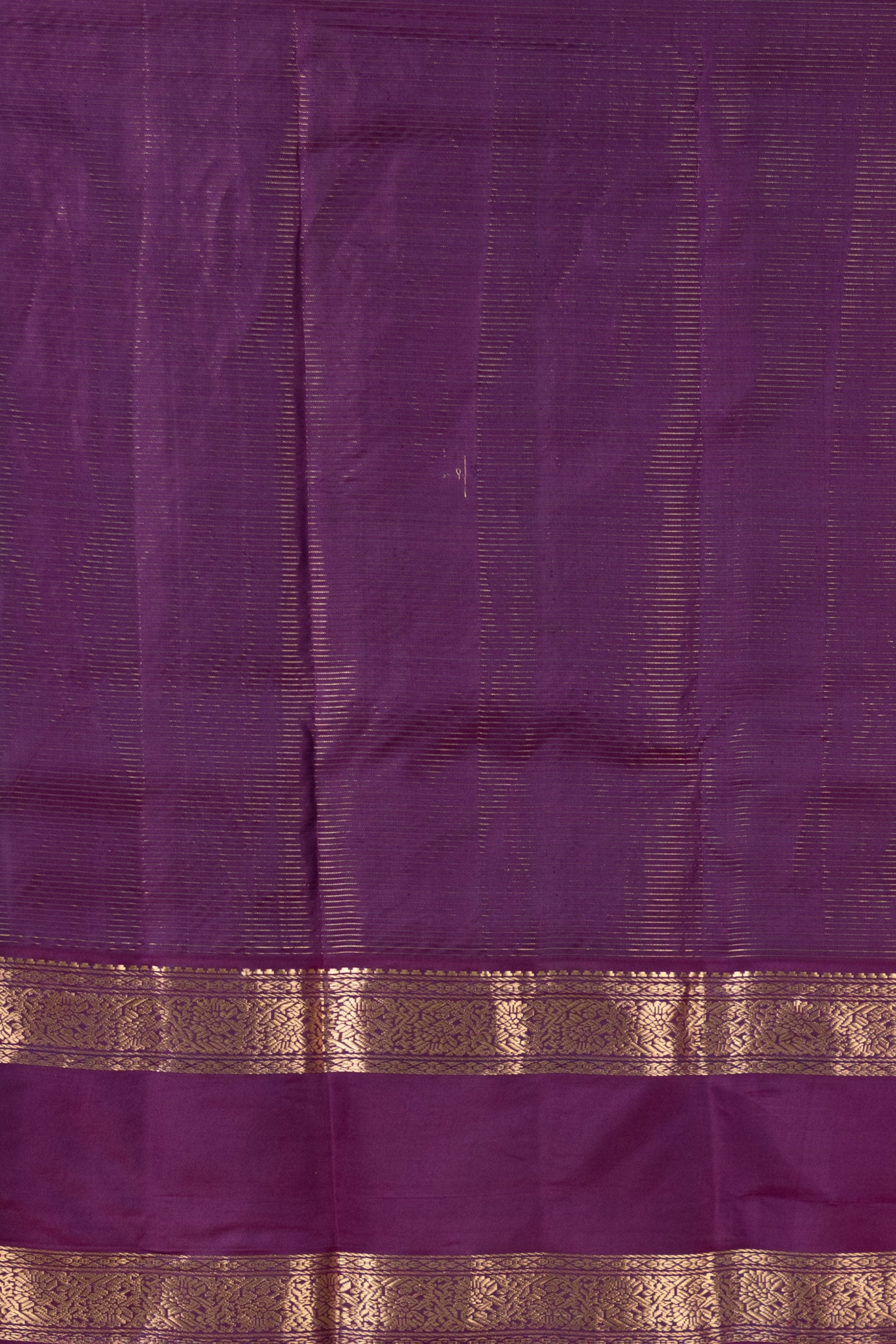 Peach Pink and Brinjal Purple Jari Checked Pure Kanjivaram Silk Saree
