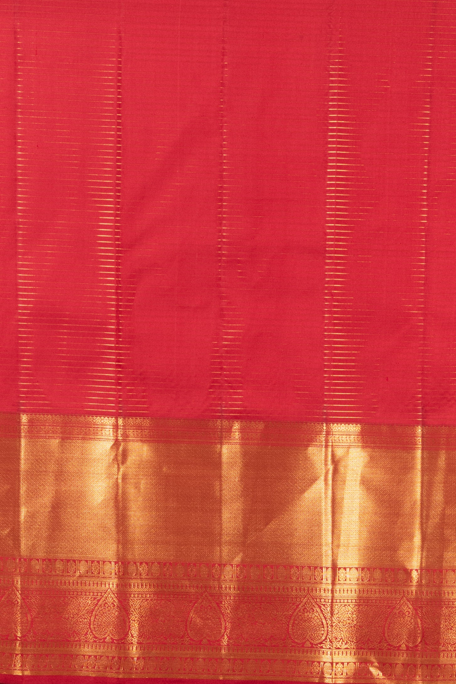 Maroon Jari Checked Pure Kanjivaram Silk Saree