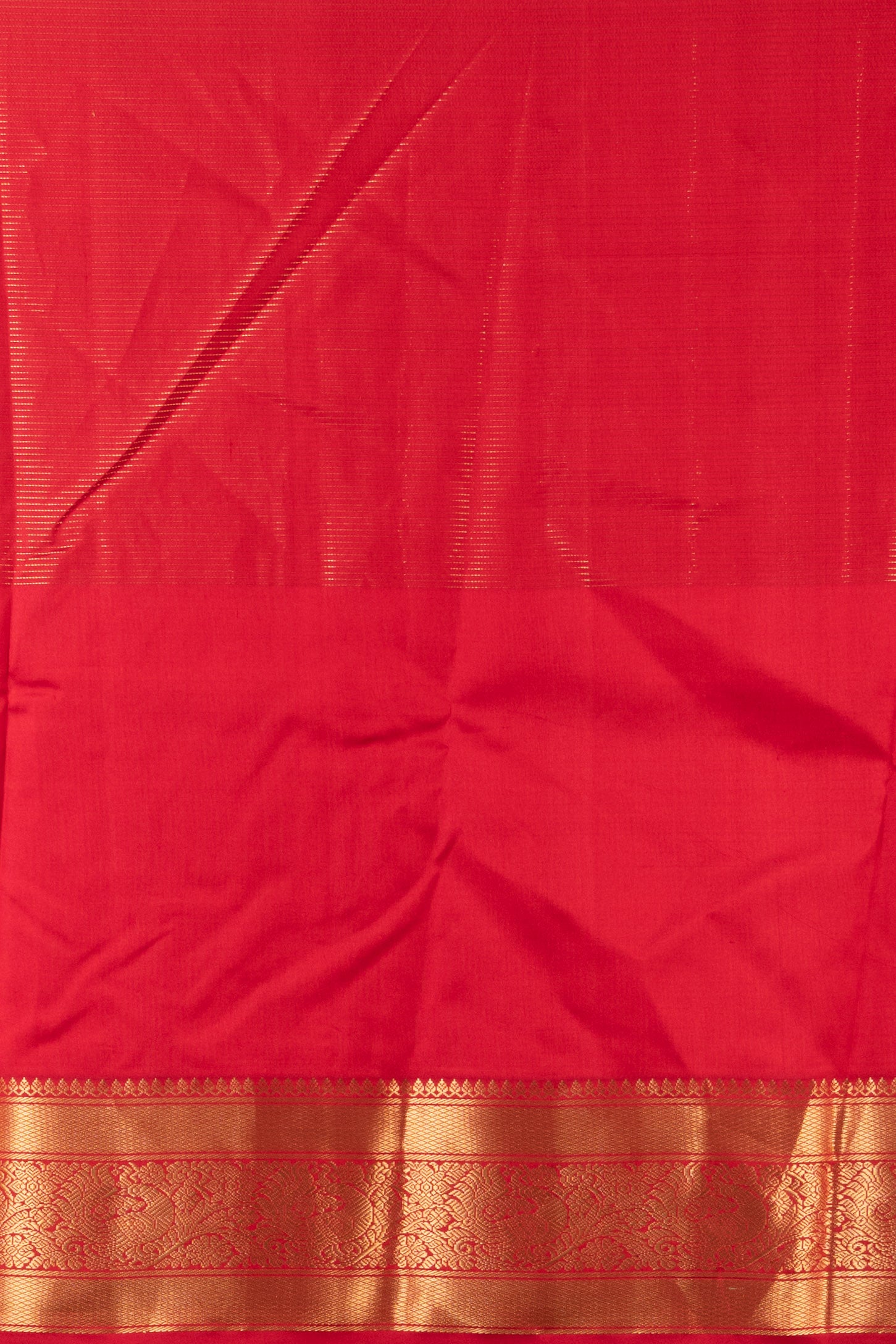 Amber Yellow and Persian Red Korvai Pure Kanjivaram Silk Saree