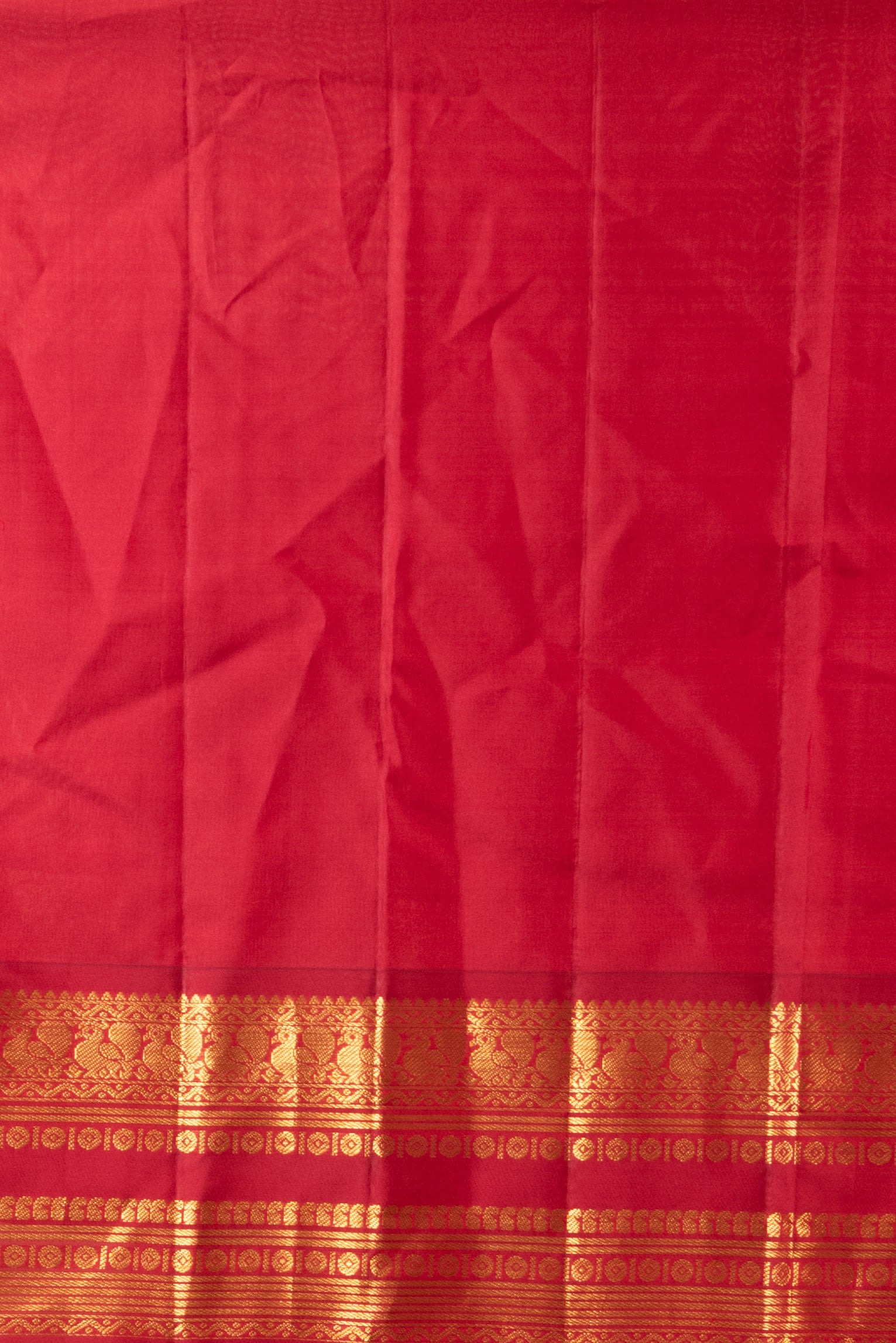 Champagne and Maroon Korvai Pure Kanjivaram Silk Saree