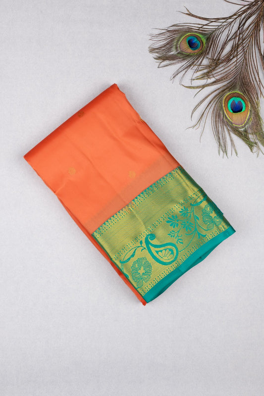 Orange Pure Touch Silk Saree